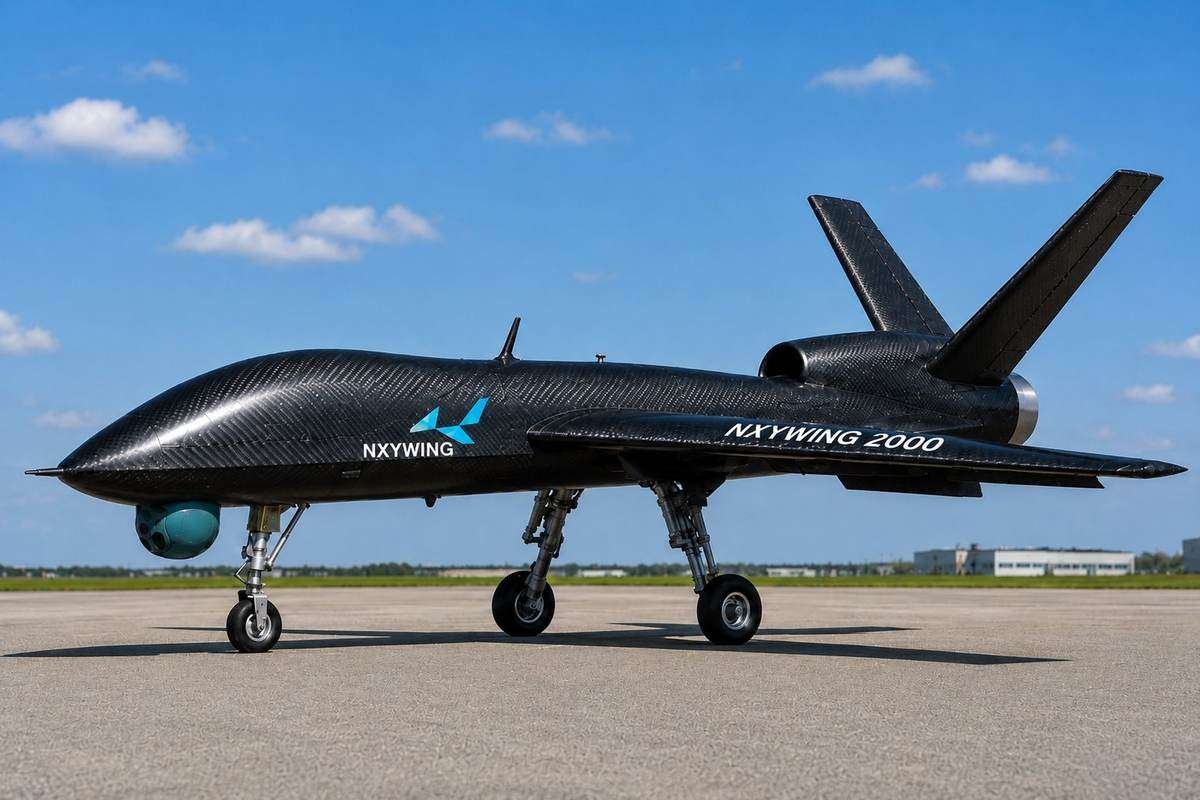 NXYWING 2000 carbon airframe on ramp